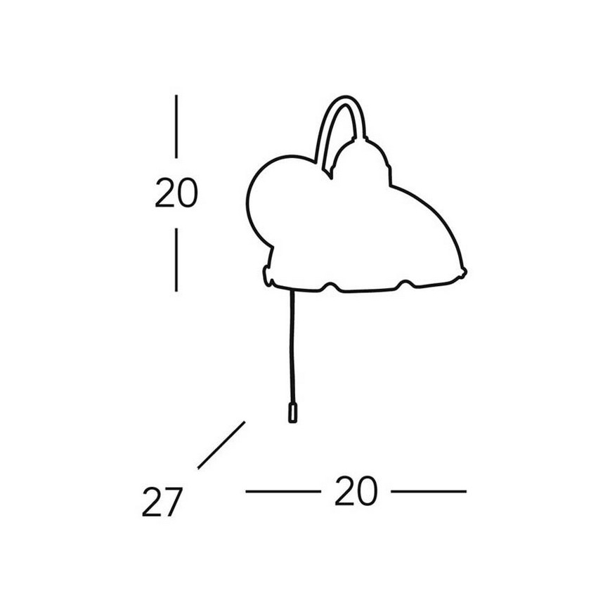 Kolarz 731.61.53 - Iluminação de parede NONNA 1xE27/75W/230V