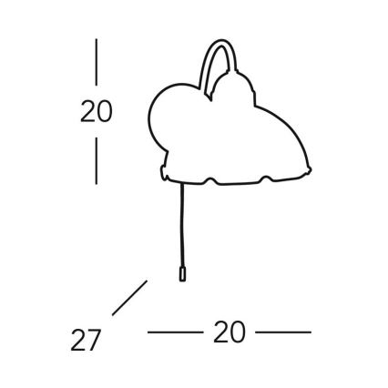 Kolarz 731.61.70 - Iluminação de parede NONNA 1xE27/75W/230V