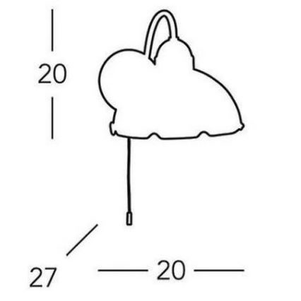 Kolarz 731.61.73 - Iluminação de parede NONNA 1xE27/75W/230V