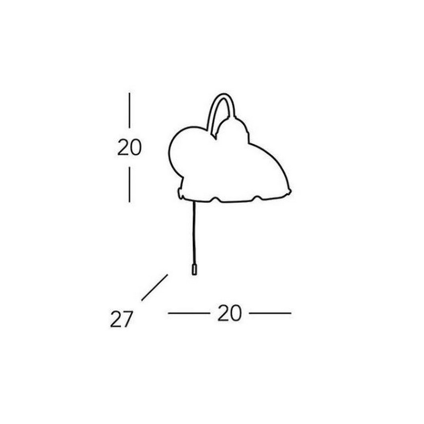 Kolarz 731.61.73 - Iluminação de parede NONNA 1xE27/75W/230V