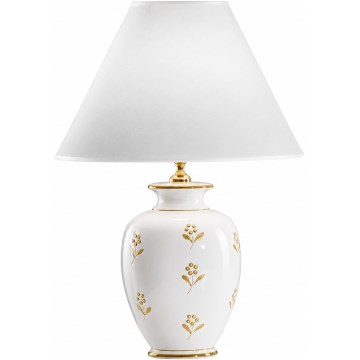 kolarz 731.70W.160 - Candeeiro de mesa NONNA 1xE27/100W/230V padrão floral branco/dourado