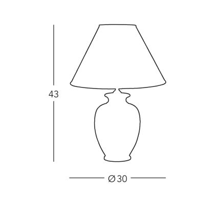 kolarz 731.70W.160 - Candeeiro de mesa NONNA 1xE27/100W/230V padrão floral branco/dourado