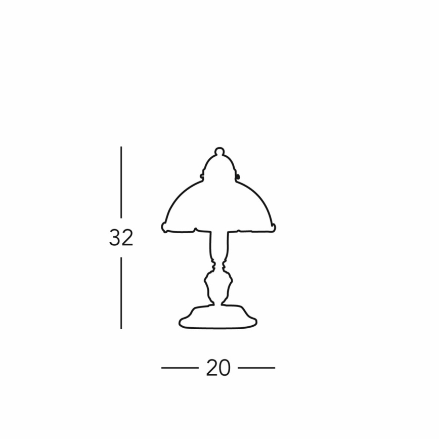 Kolarz 731.73.100 - Candeeiro de mesa NONNA 1xE27/75W/230V castanho/veado verde