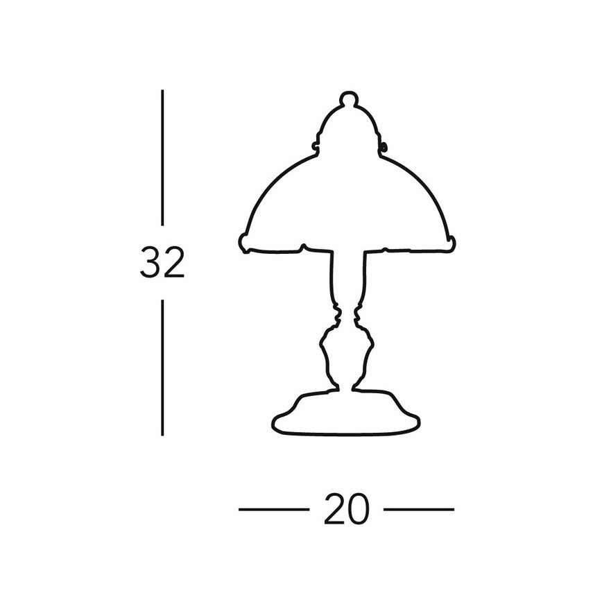 Kolarz 731.73.70 - Candeeiro de mesa NONNA 1xE14/60W/230V