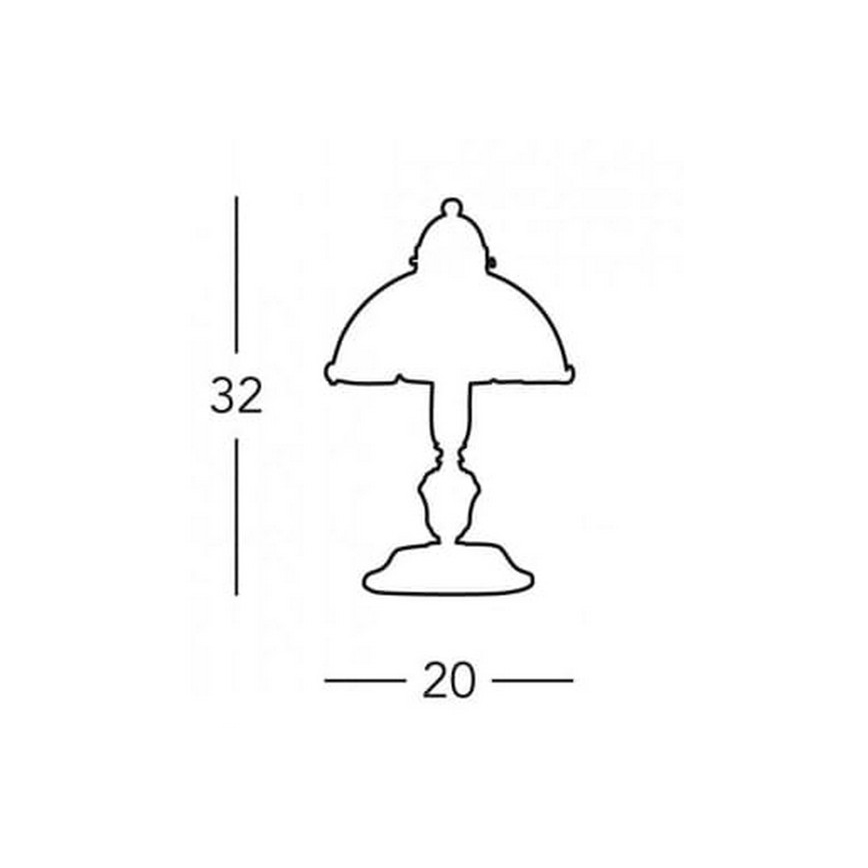 Kolarz 731.73.73 - Candeeiro de mesa NONNA 1xE27/75W/230V