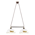 Kolarz 731.82.114 - Lustre suspenso em cabo NONNA 2xE27/75W/230V vinho/morango