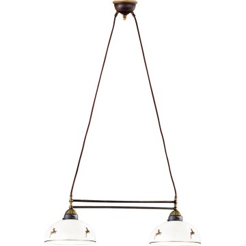 Kolarz 731.82.150 - Lustre suspenso por cabo NONNA 2xE27/75W/230V, acabamento ouro rosé