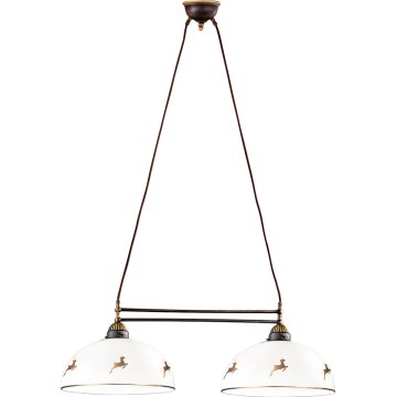 Kolarz 731.82.151 - Lustre suspenso por cabo NONNA 2xE27/75W/230V, acabamento jeleni em ouro rosé