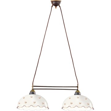 Kolarz 731.82.161 - Lustre suspenso por cabo NONNA 2xE27/75W/230V flores ouro rosé