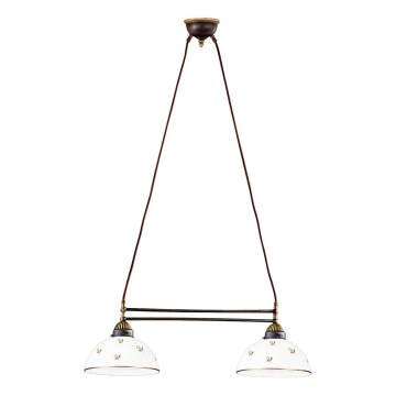 Kolarz 731.82.170 - Lustre suspenso por cabo NONNA 2xE27/75W/230V flores ouro rosa