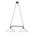 Kolarz 731.82.171 - Lustre suspenso por cabo NONNA 2xE27/75W/230V, com motivo floral, acabamento em ouro rosé
