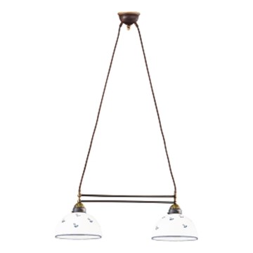 Kolarz 731.82.24 - Candeeiro suspenso NONNA 2xE27/75W/230V azul
