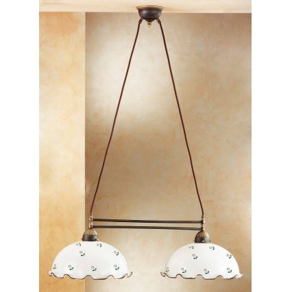 Kolarz 731.82.71 - Candelabro suspenso NONNA 2xE27/75W/230V