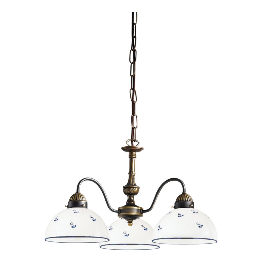 Kolarz 731.83.16 - Candeeiro suspenso NONNA 3xE27/75W/230V azul