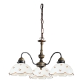 Kolarz 731.83.160 - Lustre em corrente NONNA 3xE27/75W/230V com flores, ouro rosa