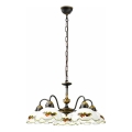 Kolarz 731.85.113 - Lustre suspenso por corrente NONNA 5xE27/75W/230V vinho/morango