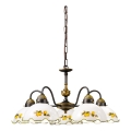 Kolarz 731.85.116 - Lustre suspenso por corrente NONNA 5xE27/75W/230V, com detalhes em forma de limão