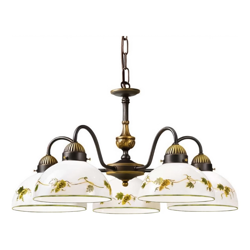 Kolarz 731.85.122 - Candeeiro suspenso NONNA 5xE27/75W/230V uvas