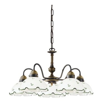Kolarz 731.85.21 - Candelabro suspenso NONNA 5xE27/75W/230V verde