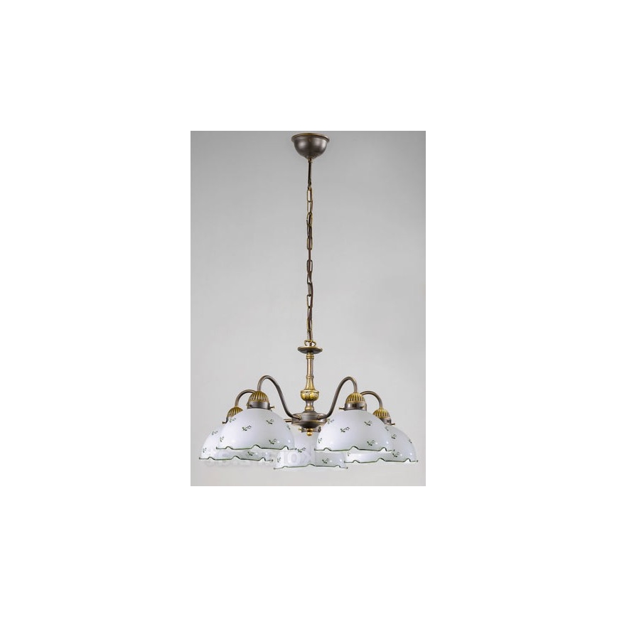 Kolarz 731.85.21 - Candelabro suspenso NONNA 5xE27/75W/230V verde