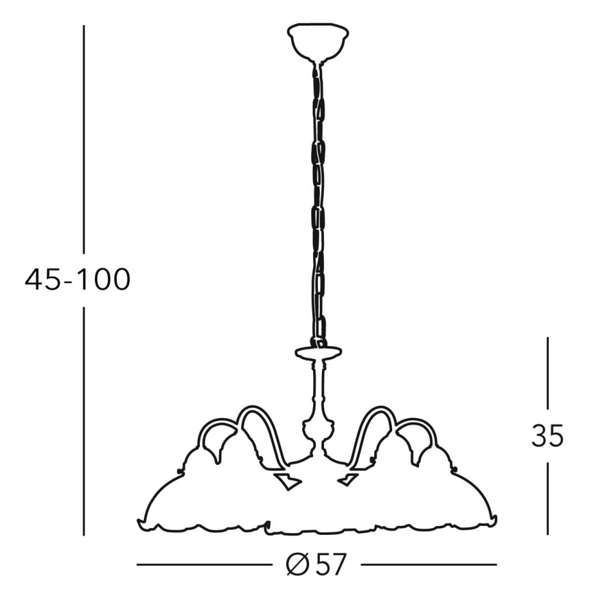 Kolarz 731.85.21 - Candelabro suspenso NONNA 5xE27/75W/230V verde