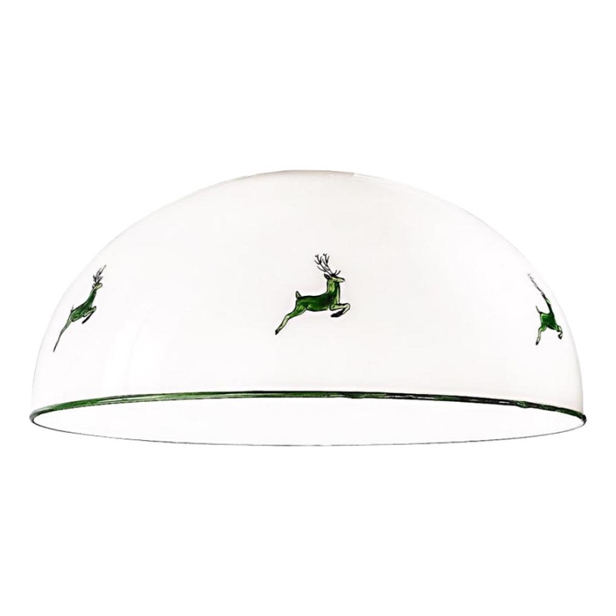 Kolarz 731.G101 - Vidro de reposição para lustre NONNA E27, Ø 30 cm, verde musgo