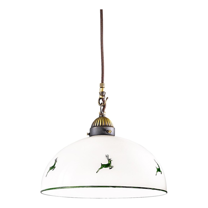 Kolarz 731.G101 - Vidro de reposição para lustre NONNA E27, Ø 30 cm, verde musgo