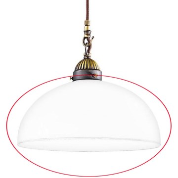 Kolarz 731.G54 - Vidro de substituição para lustre, candeeiro de pé e projetor NONNA E27 d. 30 cm branco