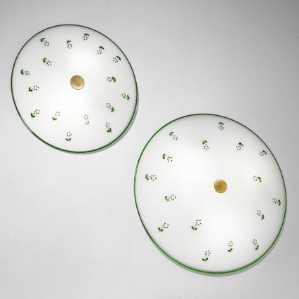 Kolarz 731.U12.4.21 - Iluminação de teto NONNA 2xE14/60W/230V diâmetro 30 cm verde