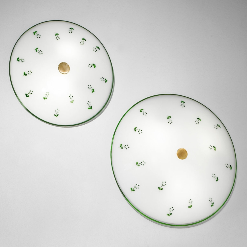 Kolarz 731.U12.4.21 - Iluminação de teto NONNA 2xE14/60W/230V diâmetro 30 cm verde