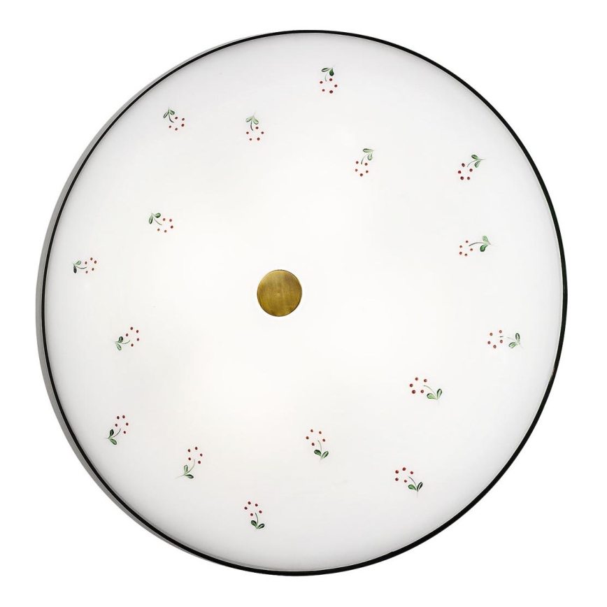 Kolarz 731.U14.4.70- Iluminação de teto NONNA 4xE27/60W/230V diâmetro 54 cm verde/latão