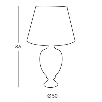 Kolarz 780.71 - Candeeiro de mesa DAUPHIN 1xE27/100W/230V