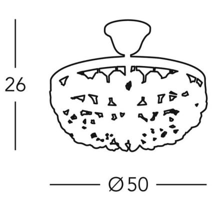 Kolarz 960.18K.3 - Candelabro suspenso de cristal VALERIE 8xE14/40W/230V 24K dourado