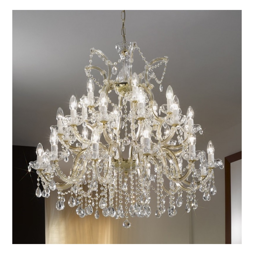 Kolarz 960.812+12+6 - Candelabro suspenso de cristal VALERIE 30xE14/40W/230V
