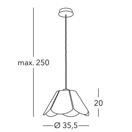 Kolarz A1346.31.W - Candelabro num fio BLOOM 1xE27/100W/230V