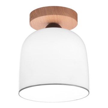 Kolarz A1352.11.Gr - Candelabro integrado NONNA 1xE27/60W/230V carvalho/branco/cinzento