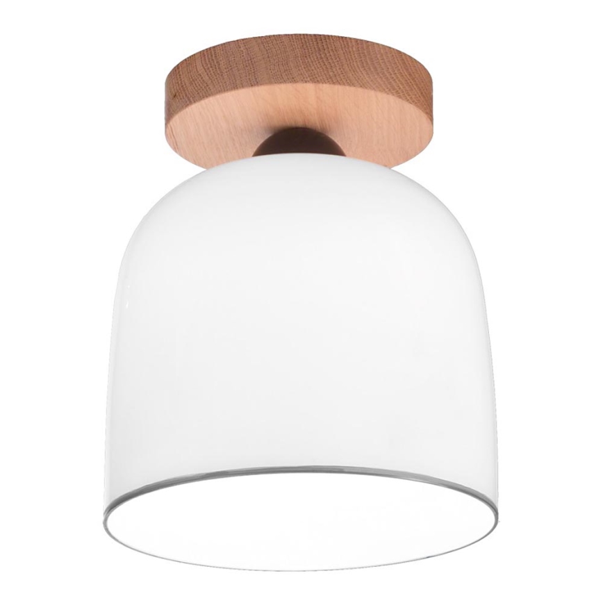 Kolarz A1352.11.Gr - Candelabro integrado NONNA 1xE27/60W/230V carvalho/branco/cinzento