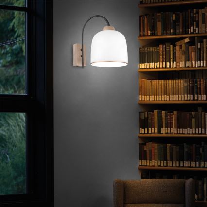 Kolarz A1352.61.Au - Candeeiro de parede NONNA 1xE27/60W/230V carvalho/branco/dourada