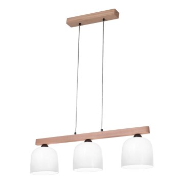 Kolarz A1352.83.W - Candelabro suspenso NONNA 3xE27/60W/230V carvalho/branco