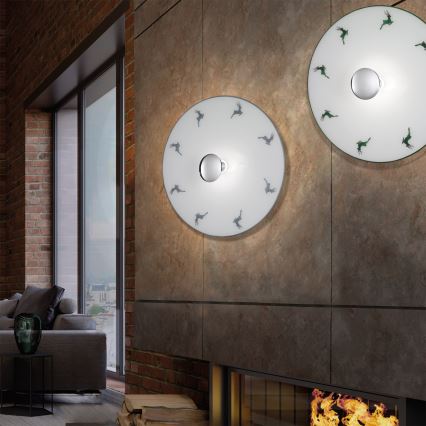 Kolarz A1353.61.XL.5.Gr.100 - Luminária de parede NONNA 1xE27/100W/230V cinza cervo