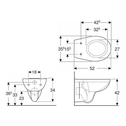 Kolo K93101000 - Sanita suspensa Rimfree Rekord cerâmica/branca