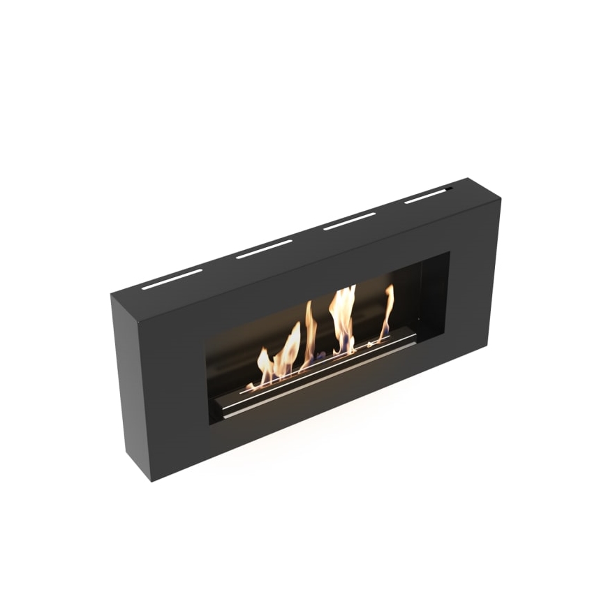 Kratki - Lareira BIO de parede 40x90 cm 1,5kW preta