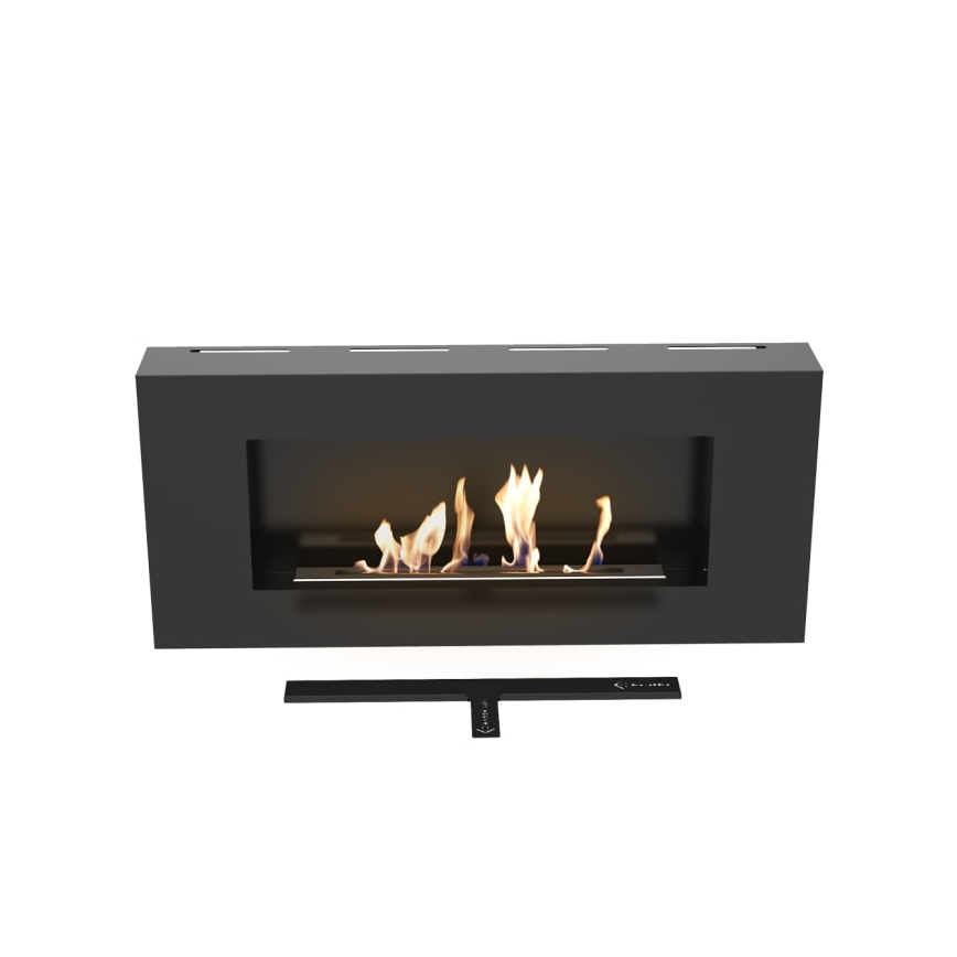 Kratki - Lareira BIO de parede 40x90 cm 1,5kW preta