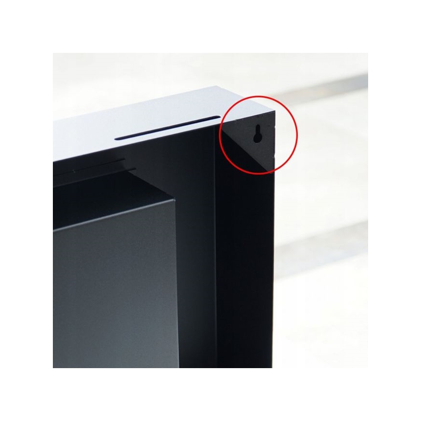 Kratki - Lareira BIO de parede 40x90 cm 1,5kW preta