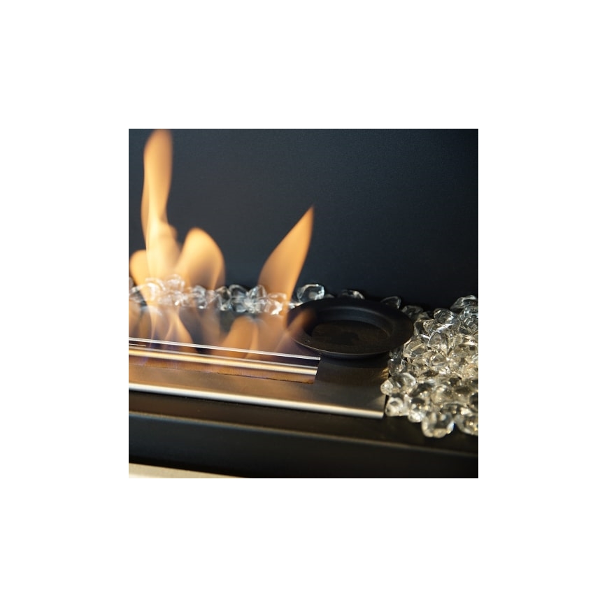 Kratki - Lareira embutida BIO 40x90 cm 2kW preta