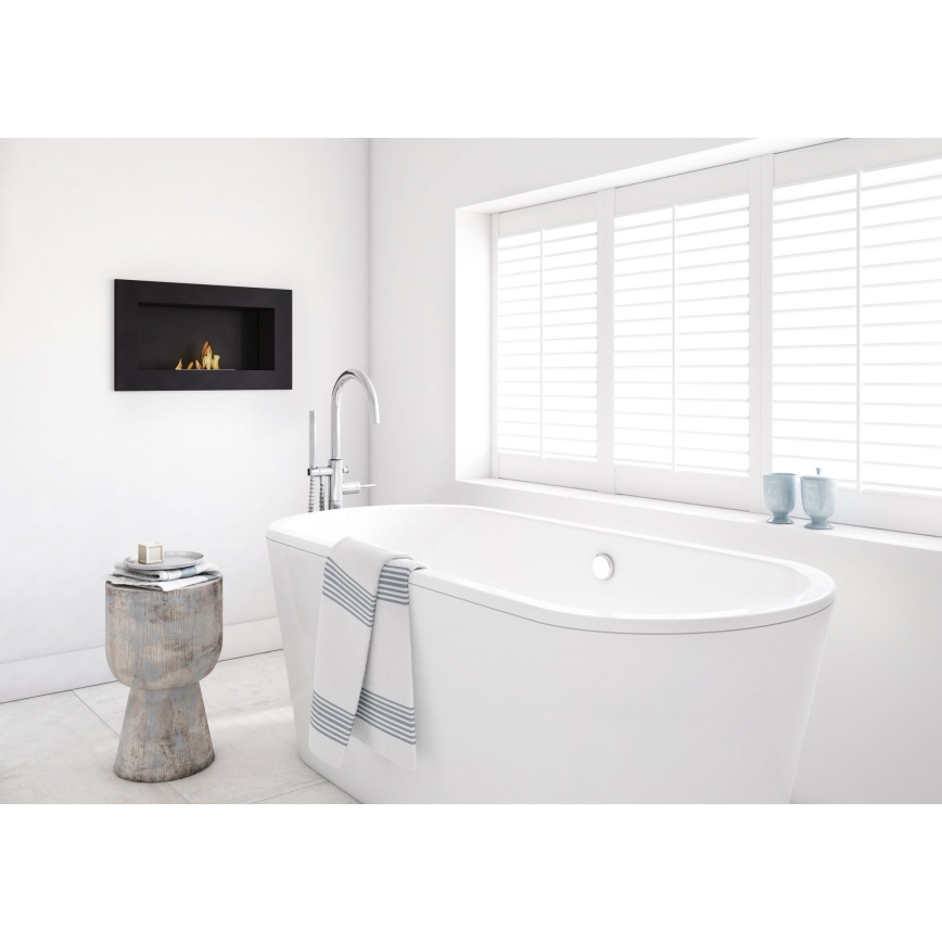 Kratki - Lareira BIO embutida 37,4x64,8 cm 1kW preta