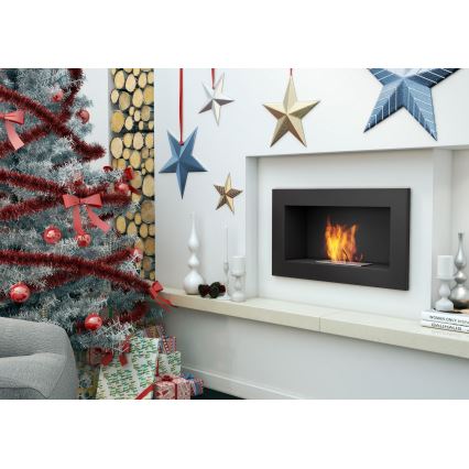 Kratki - Lareira BIO embutida 37,4x64,8 cm 1kW preta