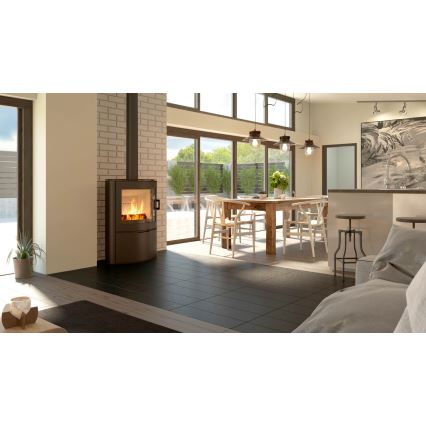 Kratki - Lareira a lenha em aço 10kW 150mm