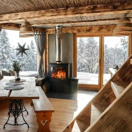 Kratki - Lareira a lenha em aço 10kW 150mm