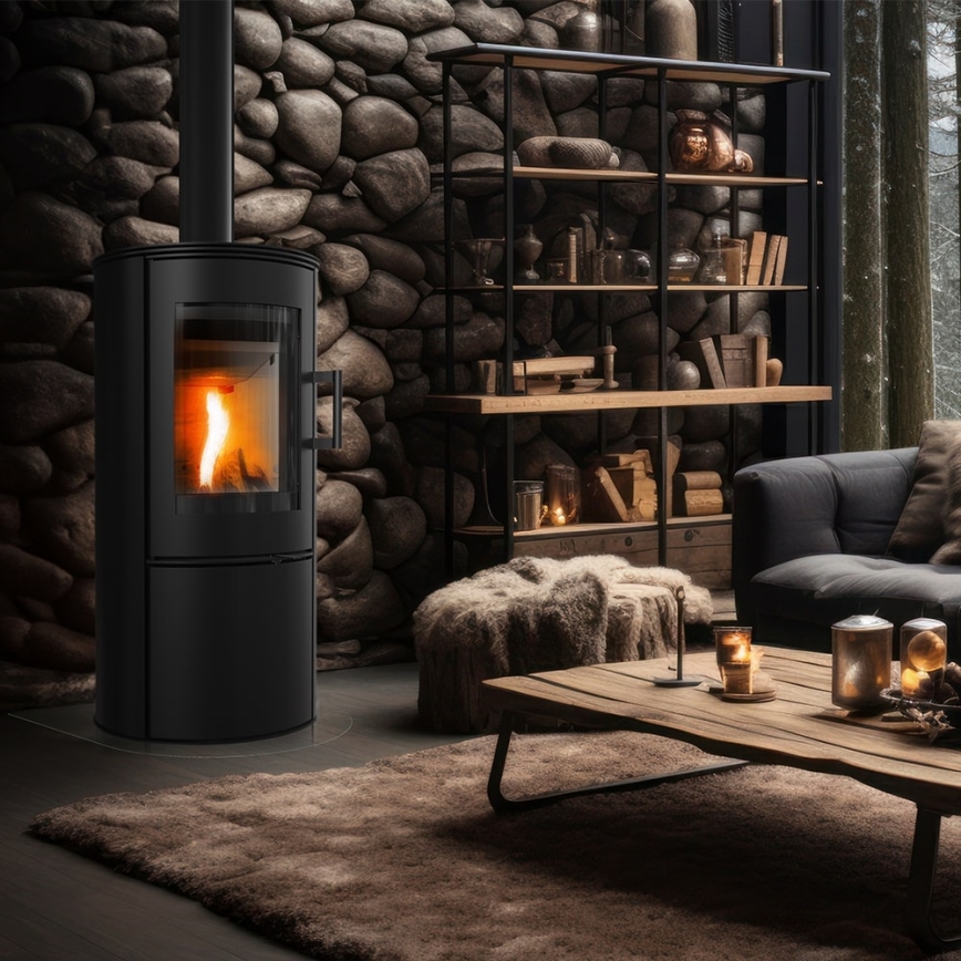 Kratki - Lareira de metal 8kW 150mm